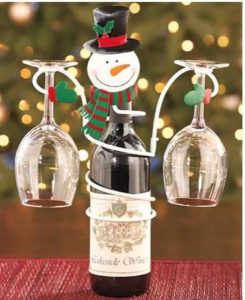 Snow Man Wine Bottle Holiday Gift