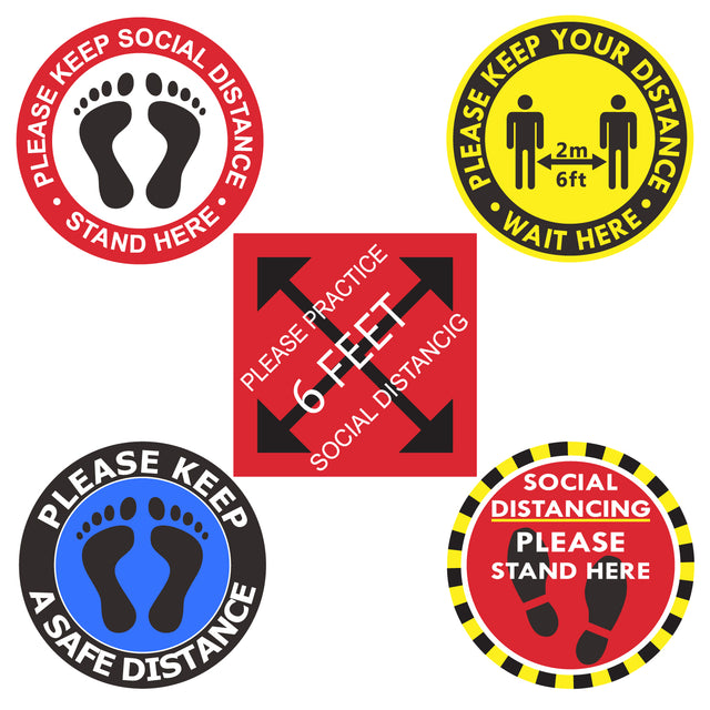 Social Distancing Stickers