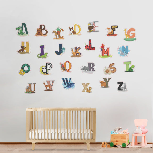 DEKOSH Alphabet Wall Decals - Colorful ABC Wall Stickers for Kindergarten, Classroom & Baby Nursery