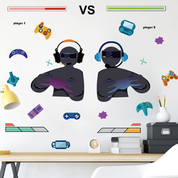 Gamer Room Decor Full Set with 35 Gaming Decorative Stickers